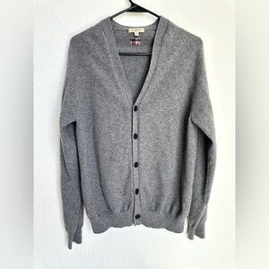 Burberry Men’s‎ Cashmere Grey Button-Front Cardigan fits Medium